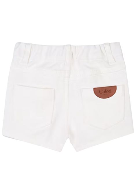 Sand-colored cotton baby shorts Chloé | C20530/MASABBIA