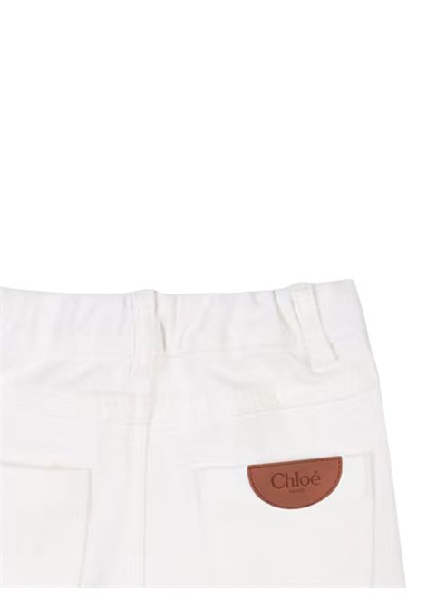 Sand-colored cotton baby shorts Chloé | C20530/MASABBIA