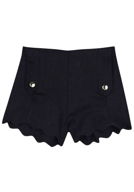 Girls' blue linen shorts Chloé | C20537/MABLU