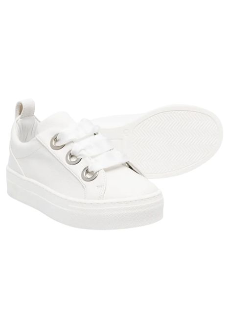 Sneakers bambina bianca con fiocco COLORICHIARI | FJ958172/MABIANCO