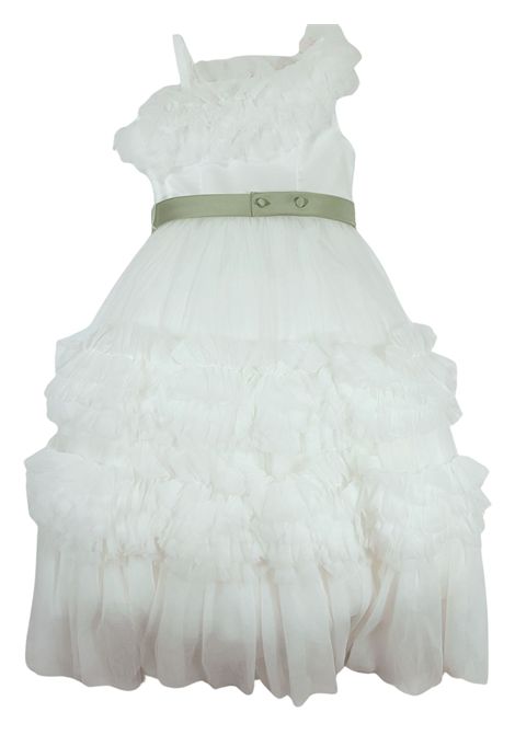 Abito cerimonia bambina bianco COLORICHIARI | FL107996/MABIANCO