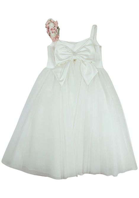 Abito cerimonia bambina bianco COLORICHIARI | FL108001/MABIANCO