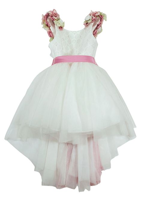 White little girl formal dress COLORICHIARI | FL108005/MABIANCO