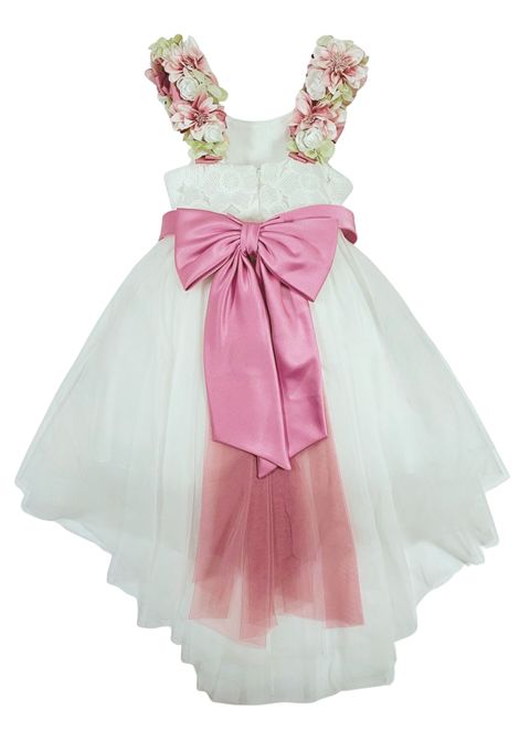 White little girl formal dress COLORICHIARI | FL108005/MABIANCO