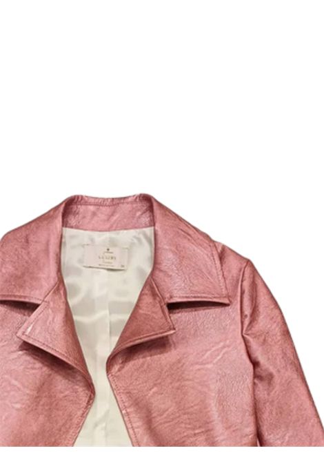 Pink leather jacket for girls COLORICHIARI | FL808176/MAROSA