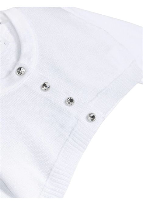 Cardigan neonata bianco in cotone COLORICHIARI | FN878148/MABIANCO