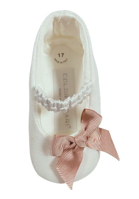 Baby girl ballet shoes, white/pink COLORICHIARI | FN958156/MABIANCO/ROSA