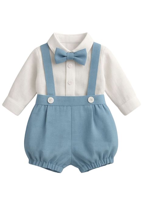 Completo neonato azzurro in lino COLORICHIARI | MN308167/MAAZZURRO