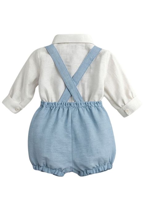 Completo neonato azzurro in lino COLORICHIARI | MN308167/MAAZZURRO