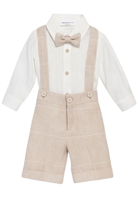 Completo neonato sabbia in lino COLORICHIARI | MN408125/MASABBIA