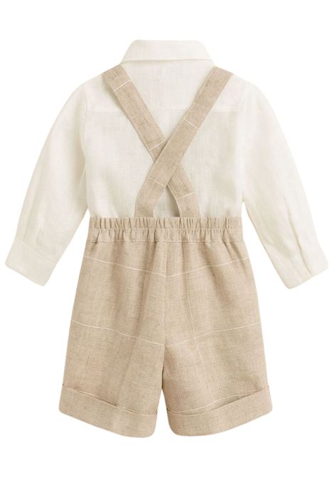 Completo neonato sabbia in lino COLORICHIARI | MN408125/MASABBIA