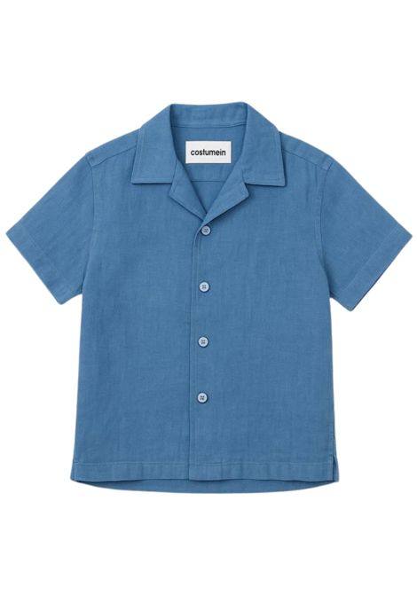 Camicia bambino azzurra in lino Costumein | WB41/DELAZZURRO