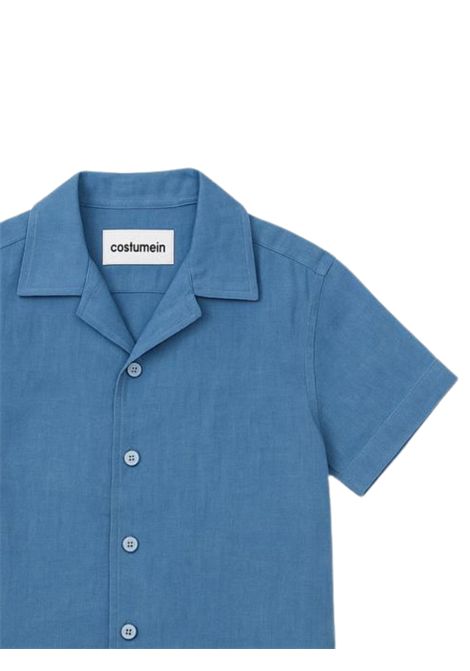 Camicia bambino azzurra in lino Costumein | WB41/DELAZZURRO
