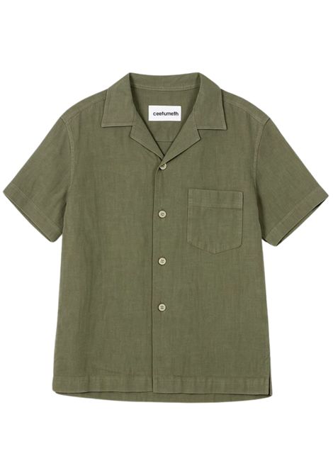 Camicia bambino verde in lino Costumein | WB41/DELVERDE
