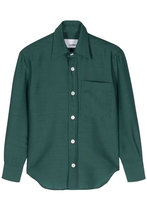 Camicia bambino verde in lana Costumein | WB46J/DELVERDE