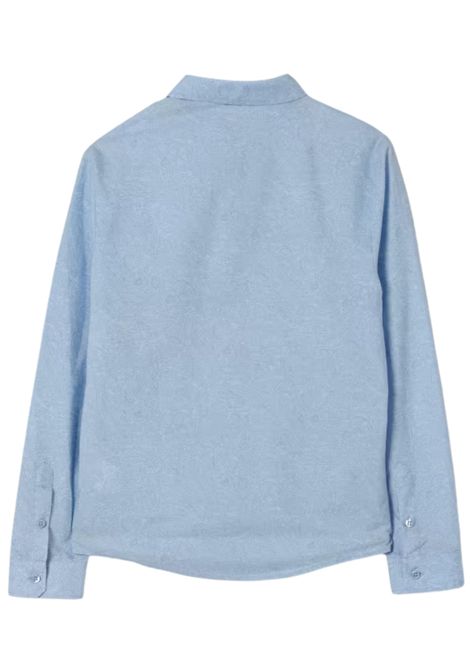 Camicia bambino azzurra in cotone DANIELE ALESSANDRINI | 1235C00190/MAAZZURRO