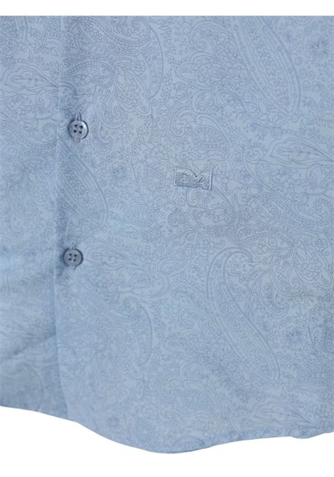 Camicia bambino azzurra in cotone DANIELE ALESSANDRINI | 1235C00190/MAAZZURRO