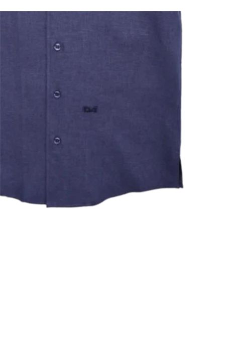 Blue linen and viscose children's shirt DANIELE ALESSANDRINI | 1236C00088/SUBLU