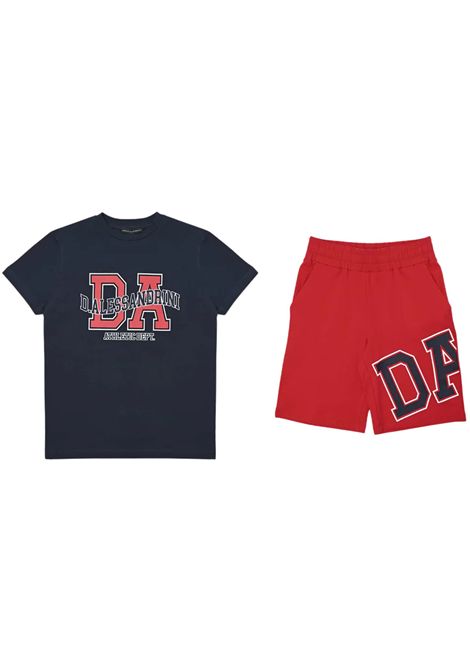 Blue/red cotton children's set DANIELE ALESSANDRINI | 1236K00357/SUBLU/ROSSO