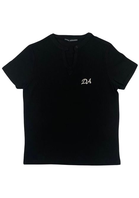 Black cotton T-shirt for children DANIELE ALESSANDRINI | 1236M00270/SUNERO