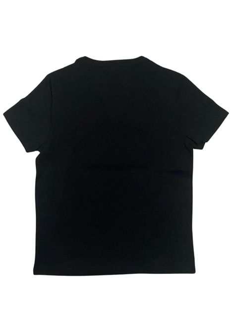 T-shirt bambino nera in cotone DANIELE ALESSANDRINI | 1236M00270/SUNERO