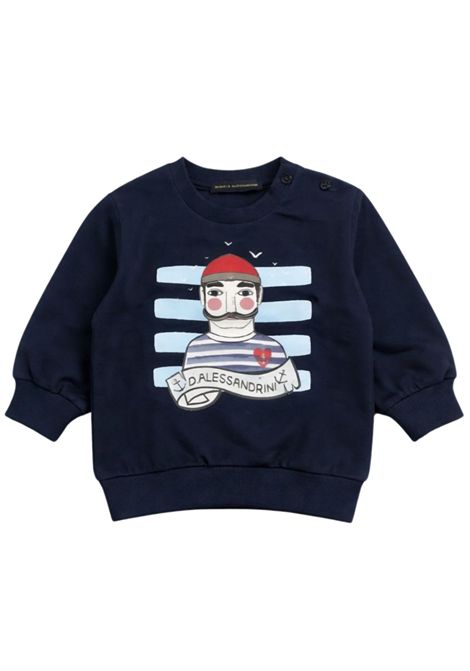 Blue cotton baby sweatshirt DANIELE ALESSANDRINI | 1295F00249/MABLU