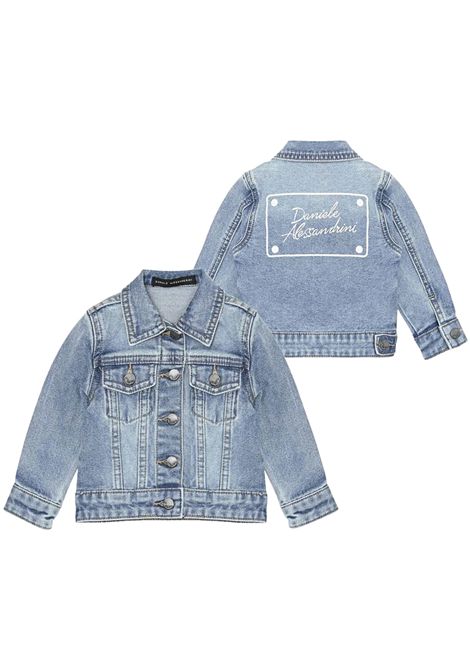 Giubbino neonato in cotone denim DANIELE ALESSANDRINI | 1295OD00172/MADENIM