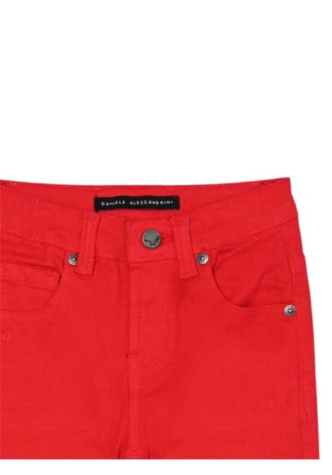 Pantalone neonato rosso in cotone DANIELE ALESSANDRINI | 1295P00205/MAROSSO