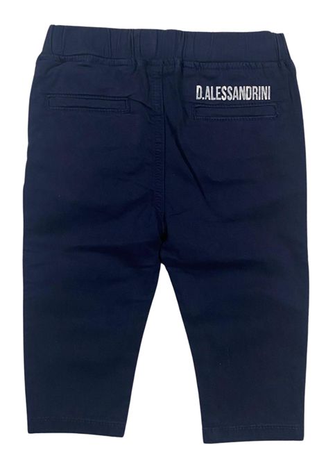 Pantalone neonato blu in cotone DANIELE ALESSANDRINI | 1295P00206/MABLU