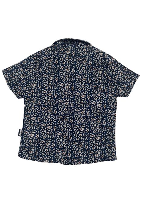 Camicia neonato blu in cotone DANIELE ALESSANDRINI | 1296C00166/MABLU