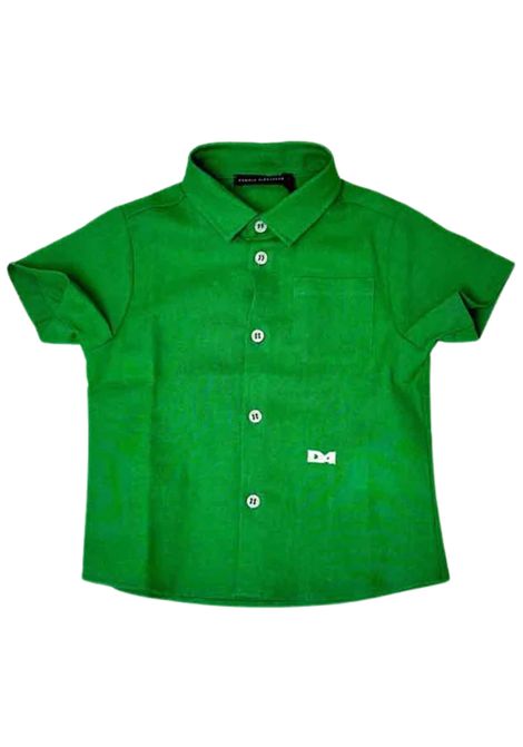 Camicia neonato verde in cotone DANIELE ALESSANDRINI | 1296C00224/MAVERDE