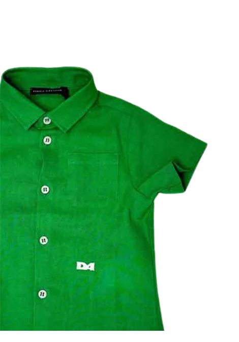 Camicia neonato verde in cotone DANIELE ALESSANDRINI | 1296C00224/MAVERDE