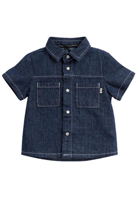 Camicia neonato in cotone denim DANIELE ALESSANDRINI | 1296CD00200/MADENIM