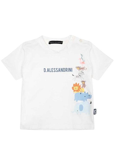 White cotton baby T-shirt DANIELE ALESSANDRINI | 1296M00180/MABIANCO