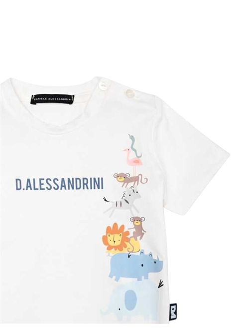 White cotton baby T-shirt DANIELE ALESSANDRINI | 1296M00180/MABIANCO