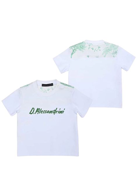White cotton baby T-shirt DANIELE ALESSANDRINI | 1296M00223/MABIANCO
