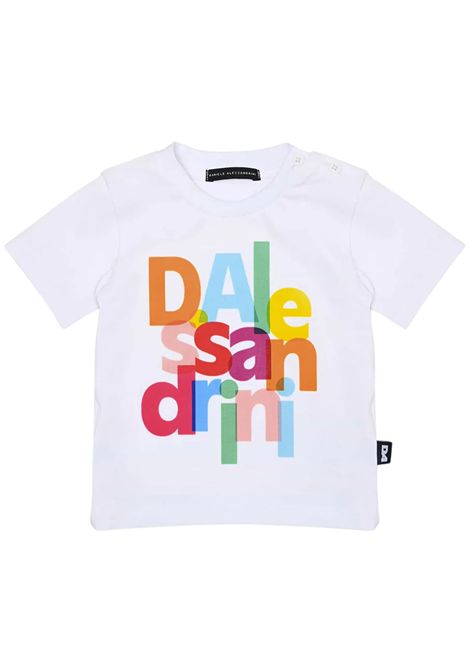 T-shirt neonato bianca in cotone DANIELE ALESSANDRINI | 1296M00226/MABIANCO
