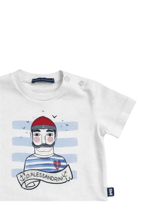 White cotton baby T-shirt DANIELE ALESSANDRINI | 1296M00258/MABIANCO