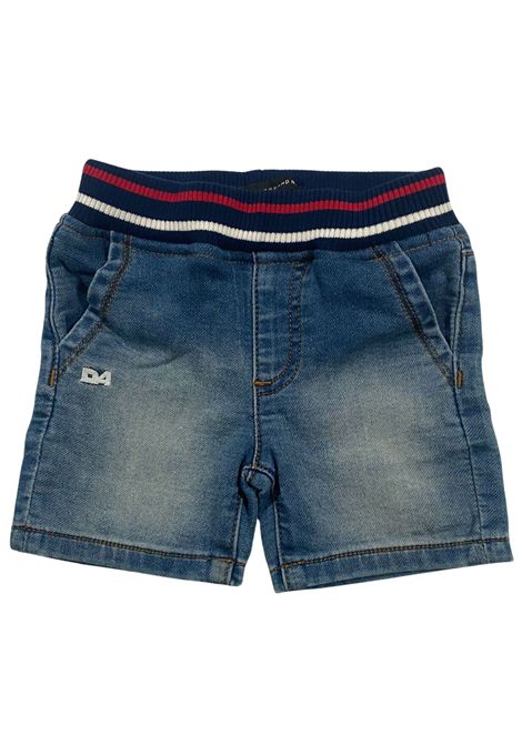 Bermuda neonato in cotone denim DANIELE ALESSANDRINI | 1296SD00173/MADENIM