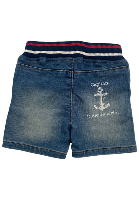 Bermuda neonato in cotone denim DANIELE ALESSANDRINI | 1296SD00173/MADENIM