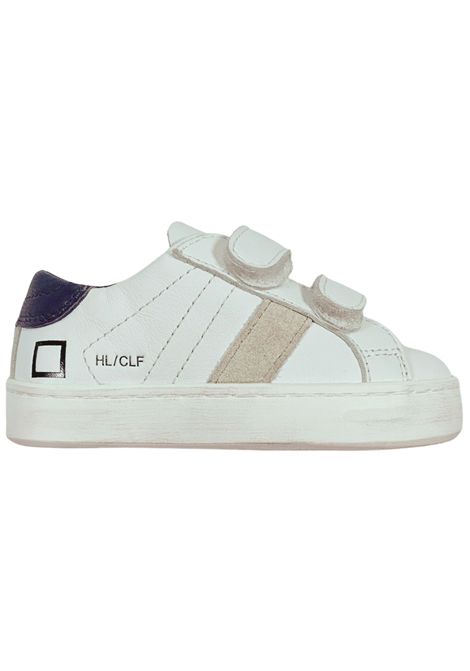 Scarpe bambino bianco/blu in pelle D.A.T.E | J421-HL/PIABIANCO/BLU