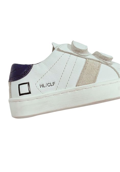 Scarpe bambino bianco/blu in pelle D.A.T.E | J421-HL/PIABIANCO/BLU