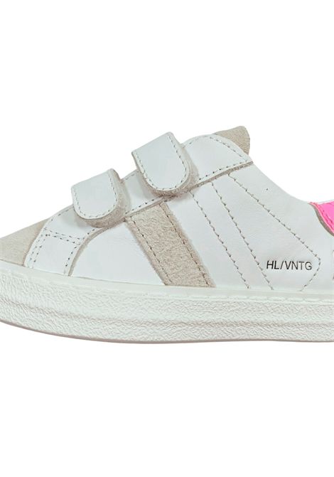 Scarpe bambina bianco/fucsia in pelle D.A.T.E | J421-HL-HL/PIABIANCO/FUCSIA