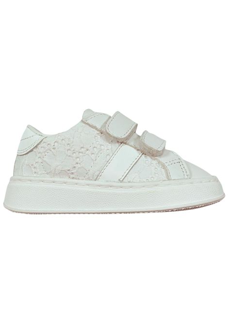 Scarpe bambina bianche in pelle D.A.T.E | J421-HP-HP/PIABIANCO