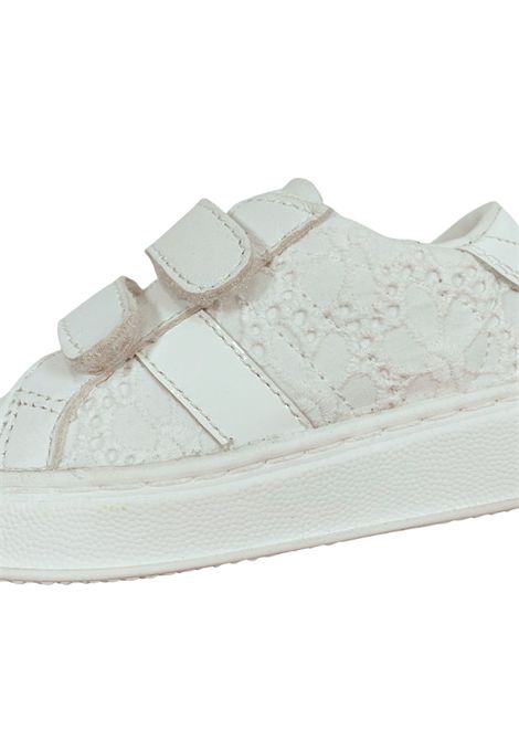 Scarpe bambina bianche in pelle D.A.T.E | J421-HP-HP/PIABIANCO