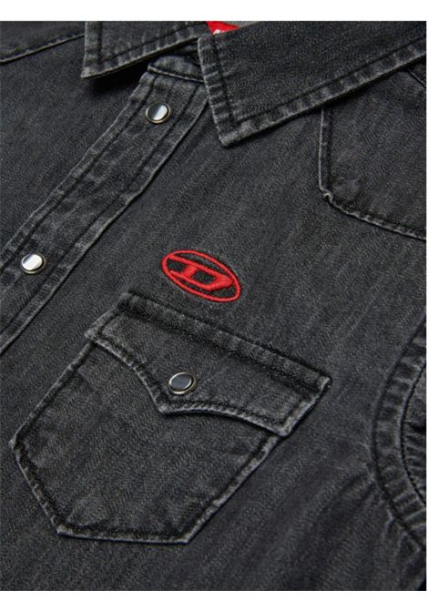 Black cotton shirt for children DIESEL | J00760KXBNL/DELNERO