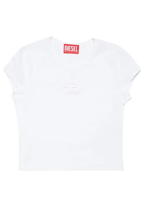 T-shirt bambina bianca in cotone DIESEL | J01830/MABIANCO