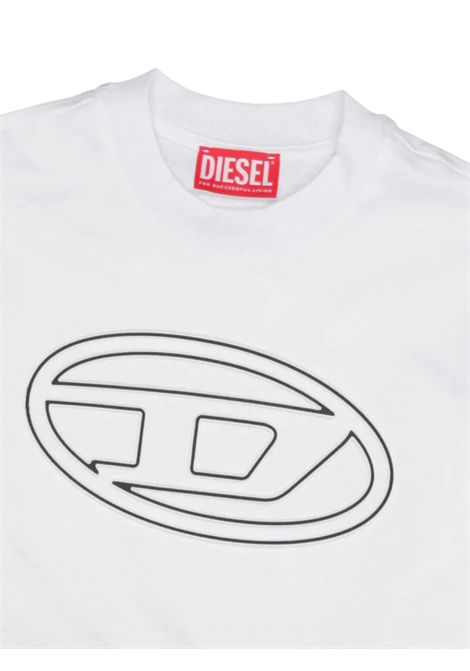 T-shirt unisex bianca in cotone DIESEL | J020160BEAF/DELBIANCO