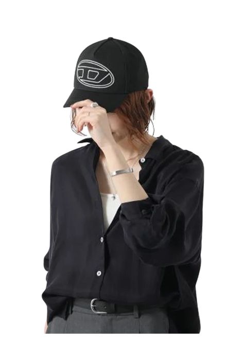 Cappello unisex nero in cotone DIESEL | J02132KXA77/DELNERO