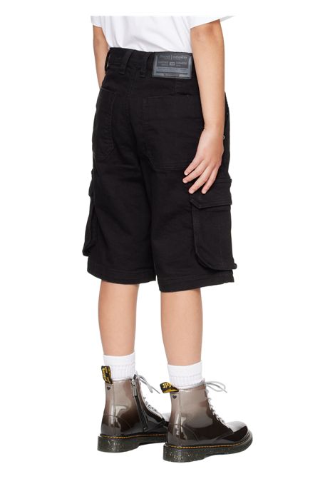 Bermuda bambino nero in cotone DIESEL | J02156KXBPI/DELNERO